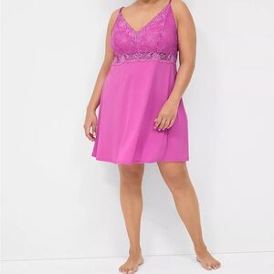 Lane Bryant Cacique Pink Chemise size 18/20